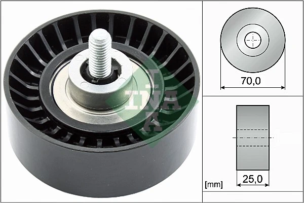 Deflection/Guide Pulley, V-ribbed belt